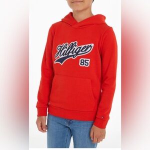 Tommy Hilfiger Varsity Script Logo Hoodie Red